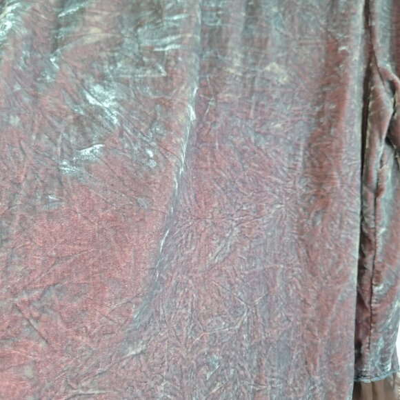 John Mark Womens Embroidered Tunic Top Medium Bell Peasant Velvet Flutter Ruffle - Picture 12 of 12